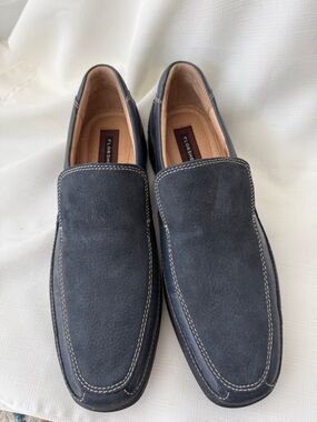 Florsheim Men's Dark Blue Suede Slip-On Loafers